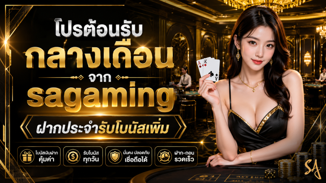 โปรต้อนรับกลางเดือนจาก sagaming ฝากประจำรับโบนัสเพิ่ม