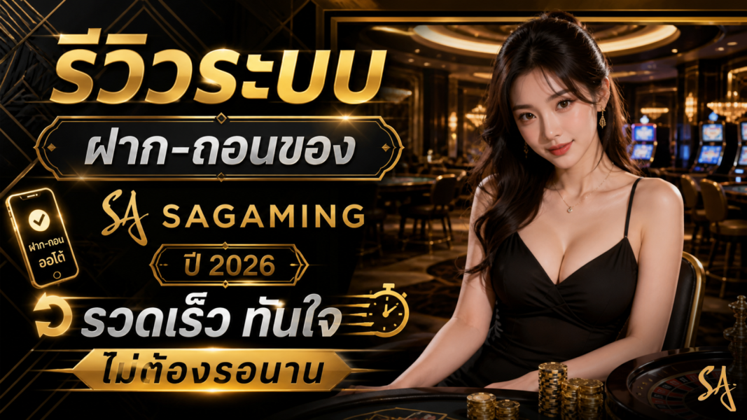 รีวิวระบบฝาก-ถอนของ sagaming ปี 2026 รวดเร็ว ทันใจ ไม่ต้องรอนาน