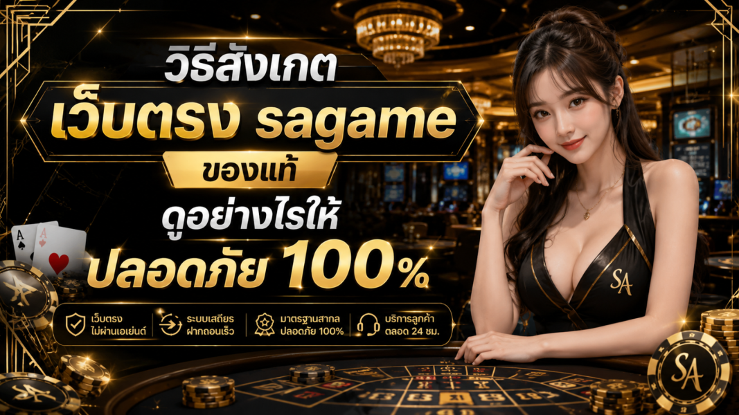 วิธีสังเกตเว็บตรง sagame ของแท้ ดูอย่างไรให้ปลอดภัย 100%