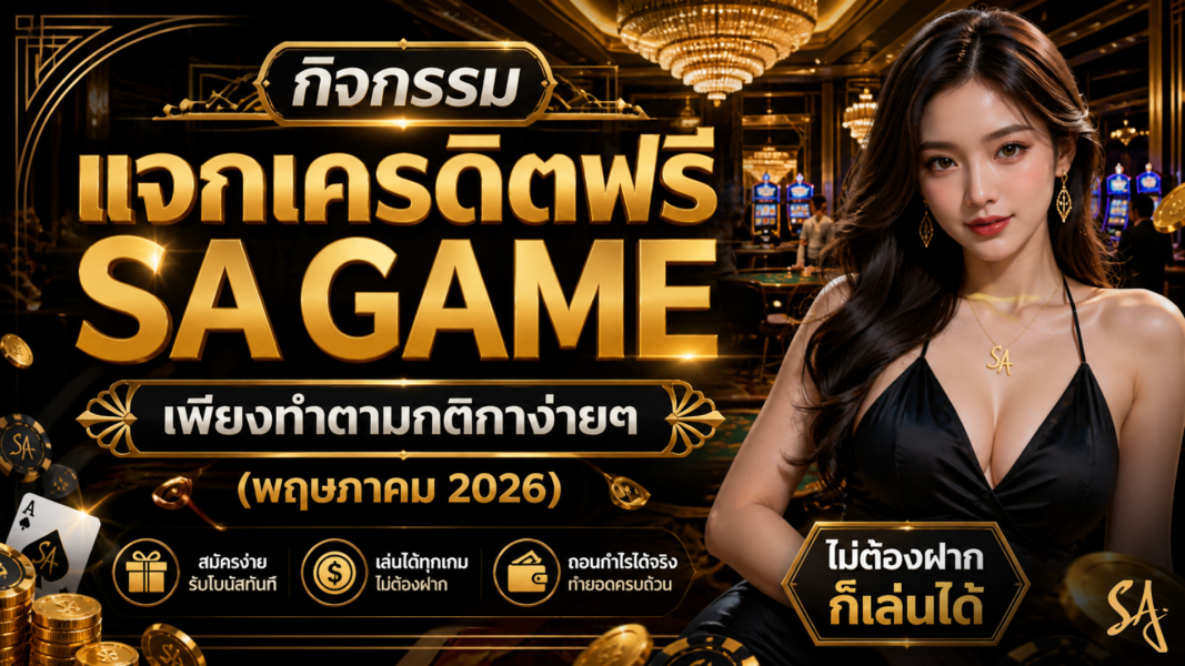 กิจกรรมแจกเครดิตฟรี sagame เพียงทำตามกติกาง่ายๆ (พฤษภาคม 2026)