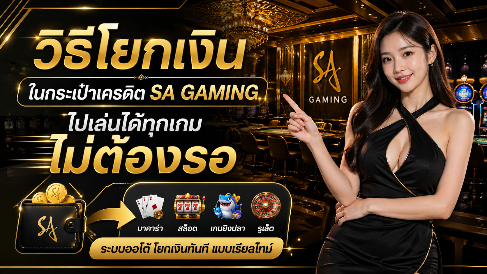 วิธีโยกเงินในกระเป๋าเครดิต sa gaming ไปเล่นได้ทุกเกมไม่ต้องรอ
