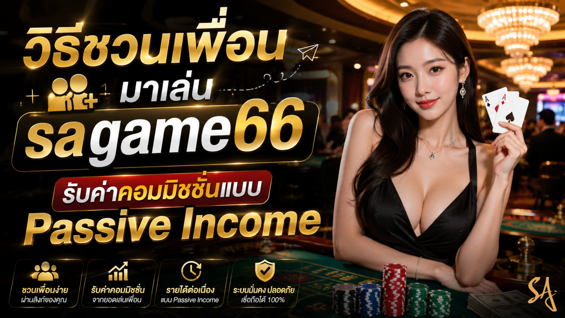 วิธีชวนเพื่อนมาเล่น sagame66 รับค่าคอมมิชชั่นแบบ Passive Income