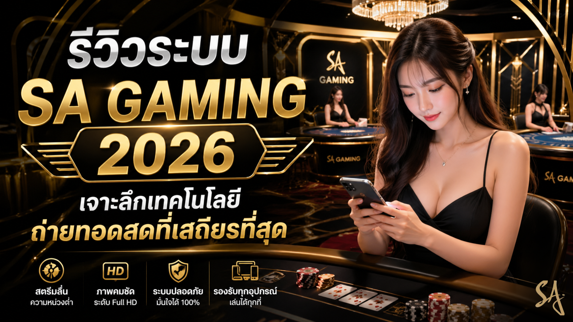 รีวิวระบบ sa gaming 2026 เจาะลึกเทคโนโลยีถ่ายทอดสดที่เสถียรที่สุด