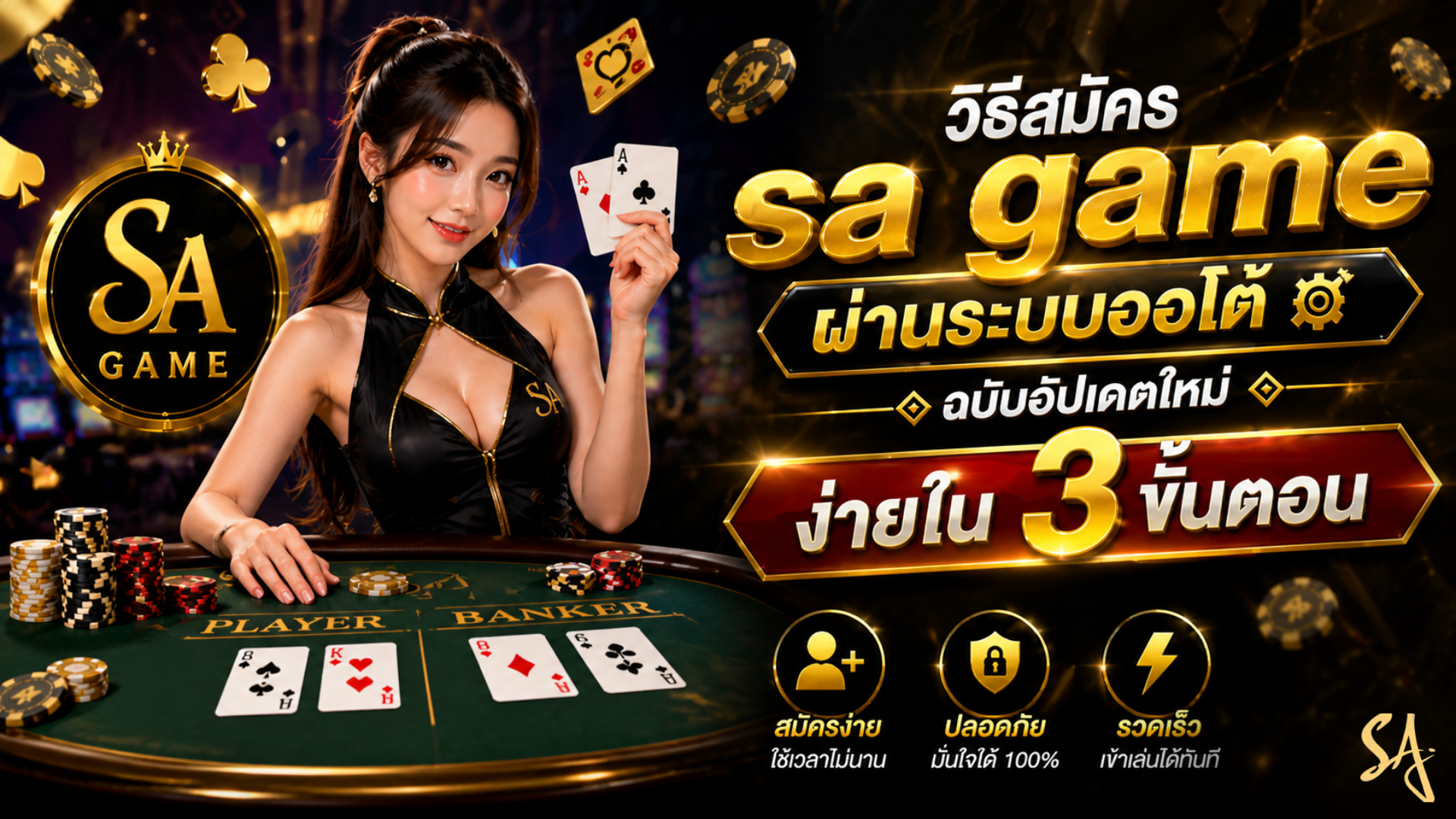 วิธีสมัคร sa game ผ่านระบบออโต้ฉบับอัปเดตใหม่ ง่ายใน 3 ขั้นตอน